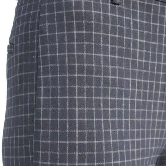 Theory CL Slim Cropped Pant in Printed Performance Knit Gray Multi Size 4 - Picture 9 of 12